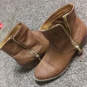 Camel Ankle Bootie Boots